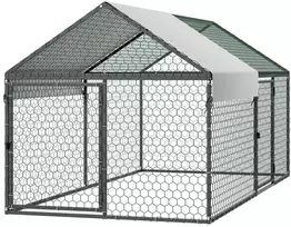 VEVOR Metalinis vištų aptvaras 4–6 vištoms, 1 x 2 x 1 m