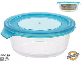Apvali stiklinė pietų dėžutė 620 ml, 6 x 17 x 15,5 cm, KITCHEN&GO