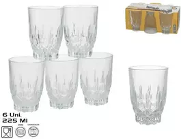 Stiklinės (6 vnt.), 225 ml, 10 x 7 x 7 cm, KITCHEN&GO