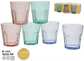 Stiklinės (6 vnt.) 300 ml, 9 x 8,7 x 8,7 cm, KITCHEN&GO