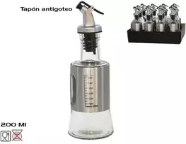 Aliejaus dozavimo butelis 190 ml su lašėjimo stabdžiu, 19 x 6,5 x 6,5 cm, KITCHEN&GO
