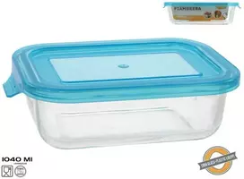 Stačiakampė stiklinė pietų dėžutė 1040 ml, 6 x 22 x 15,5 cm, KITCHEN&GO