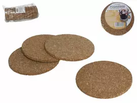 Padėkliukai puodeliams, 4 vnt. rinkinys, 2 × 10 × 10 cm, KITCHEN&GO