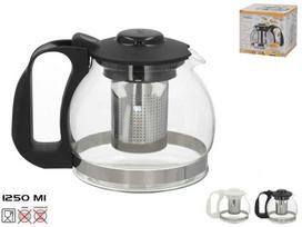 Stiklinis arbatinukas su metaliniu sieteliu 1,2 l, 18,5 x 13 x 13,5 cm, KITCHEN&GO