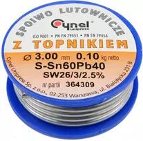 Toya Sa Poland Lydmetalio viela Ø 3,00mm. 100g su fliusu (76826)