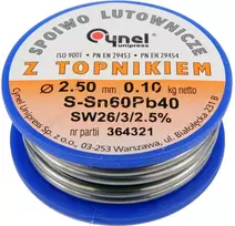 Toya Sa Poland Lydmetalio viela Ø 2,50mm. 100g su fliusu (76822)