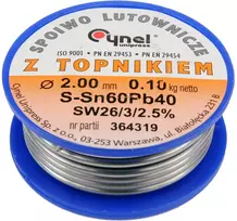 Toya Sa Poland Lydmetalio viela Ø 2,00mm. 100g su fliusu (76818)