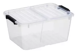 Uzglabāšanas kaste ar vāku Plast Team, 15 l, caurspīdīga, 39.4 x 29.5 x 18.5 cm