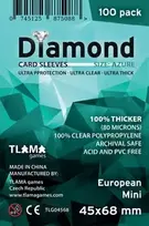 TLAMA games Kortų įdėklai Diamond Azure: European Mini (45x68 mm) (80 mikronų, 100 vnt.)