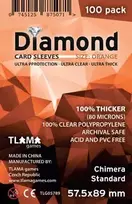 TLAMA games Kortų įdėklai Diamond Oranžinis: Chimera Standard (57,5x89 mm) (80 mikronų, 100 vnt.)