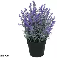 Dirbtinės levandų gėlės vazone 25 cm 15x15x25 cm LITO