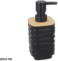 Gerimport muilo dozatorius Juoda su bambuku muilo dozatorius 300 ml 7.00 x 8.00 x 15.50 BATH&GO