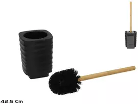 Brabantia Laikiklis tualetiniam šepečiui su juodu bambuku laikiklis 42,5 cm 11,00 x 11,00 x 42,50 BATH&GO