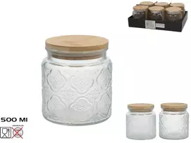 Lumarko Słoik stiklinis su dangteliu bambusową 500 ml 10.00 x 10.00 x 11.00 KITCHEN&GO
