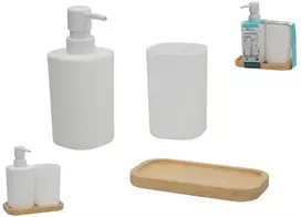 Mediclinics Rinkinys muilo dozatorius ir dantų šepetėlių laikiklis balta 9.00 x 16.00 x 18.00 BATH&GO