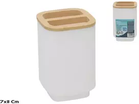 Lumarko bambukinis dantų šepetėlio laikiklis 7,50 x 7,50 x 11,00 BATH&GO
