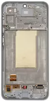 LCD ekranas + jutiklinis skydelis + priekinis dangtelis Samsung A366B Galaxy A36 5G baltas (pakeitimo paketas)