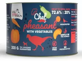 SYTA MICHA Chef fazanas su daržovėmis Mono - šlapias šunų maistas - 200 g