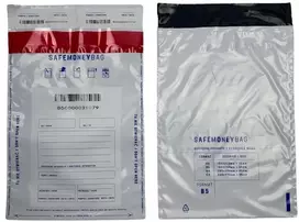 Bestpak Safemoneybag saugūs depozitiniai vokai skaidrūs B5 190mmx260mm+35mm 100 vnt. pakuotėje