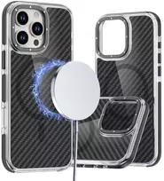 Dėklas Oem Case for iPhone 18 Pro Max / 17 Pro Max Fiber compatible with MagSafe juodas