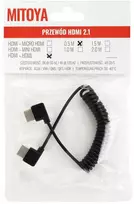 Mitoya HDMI Laidas - Micro HDMI Spiralinis 50cm 48Gbps 8K 60Hz 4K 120Hz