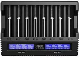 Baterijų Įkroviklis - XTAR VC8S Multi-Channel 1-8 Li-ion Ni-MH Cells USB-C