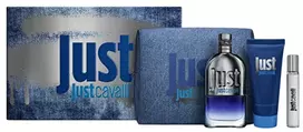 Roberto Cavalli Just Cavalli Him - EDT 90 ml + dušo želė 100 ml + EDT 15 ml + Kosmetinis krepšelis