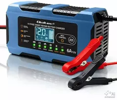 Qoltec Protingas įkroviklis 12V 6A | Įkroviklis su atkūrimo funkcija | MCU | Automatinis išjungimas | 9 pakopų įkrovimas | AGM GEL LiFePO4