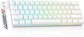 DAREU žaidimų klaviatūra su Hall efekto jungikliais, 60 %, 8000 Hz, EK60 HE-WH