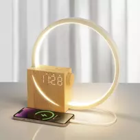 blonbar naktinė LED lempa su žadintuvu, USB įkrovimu 10 W ir liečiamu valdymu AJ310B