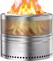 onlyfire mažo dūmingumo medieninis lauko ugniakuras 50 cm su krepšiu F-FPA5245-SS1-EU