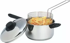 Kitchen Craft KitchenCraft gruzdintuvės puodas su krepšeliu ir dangčiu, indukcinėms kaitlentėms, KCCHIPLRG