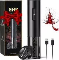GHB elektrinis vyno butelių atidarytuvas su USB įkrovimu, 3 dalių rinkinys