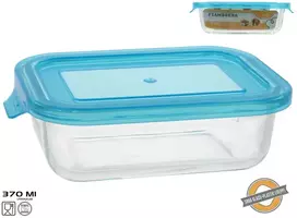 Stačiakampė stiklinė pietų dėžutė 370 ml, 5 x 16,5 x 11 cm, KITCHEN&GO