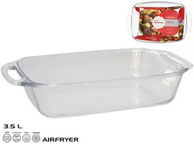 Stiklinė kepimo forma 37x23x8 cm 3,5 l, MARINEX. Pagaminta Brazilijoje