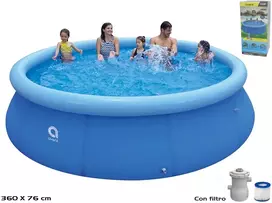 Pripučiamas baseinas su filtru, 360 cm x 360 cm, aukštis 76 cm, AVENLI