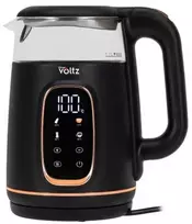 Oliver Voltz Elektrinis virdulys su LCD ekranu, 2200 W, 1,7 l, juodas/rožinio aukso spalvos, 51230AFBRG, „Oliver