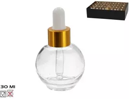 Stiklinis buteliukas su pipete, 30 ml, 4.50 × 4.50 × 7.50 cm, KITCHEN&GO
