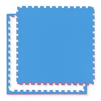 Apsauginis putplasčio kilimėlis PUZZLE 4FIZJO 100 x 100 x 4 cm, mėlynas / raudonas