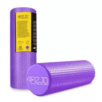 Masažinis volelis su dygliukais 4FIZJO CARE+ 45 cm, violetinis
