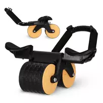 Dvigubas pilvo preso ratukas 4FIZJO AB Wheel Ultra, Black/Orange