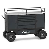 Mobilus darbastalis/Įrankių vežimėlis su 7 stalčiais ir viršutine lentyna Bullram RoadMaster