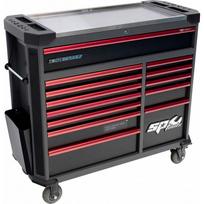 Įrankių vežimėlis su 13 stalčių ir 411 vnt. įrankiais SP Tools Tech Series