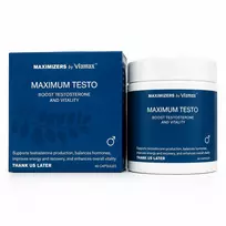 Viamax Boost testosterone and vitality. Supports testosterone production, hormone balance, energy levels ans muscle recovery. Maximum Testo