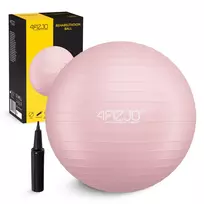 Gimnastikos kamuolys 4FIZJO Reh Ball 55 cm su pompa, rožinis