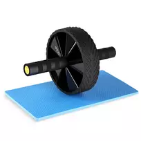Pilvo raumenų treniravimo ratukas 4FIZJO AB Wheel PRO, juodas/geltonas