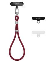 Bordo (Burgundy Wine) dirželis telefonui "Tech-Protect C11S Rope Wrist Strap"