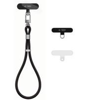 Juodas (Obsidian Black) dirželis telefonui "Tech-Protect C11S Rope Wrist Strap"