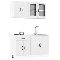 Virtuvinių spintelių komplektas, 4 dalių, Lucca, balta