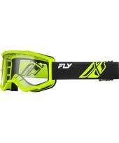 Vaikiški motokroso akiniai Fly Racing Focus Youth - černá/hi-vis, čiré plexi